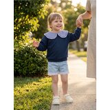 Sinsay Pamučna crewneck majica s ukrasnim ovratnikom Cijene