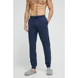 Emporio Armani Underwear Homewear pamučne hlače boja: tamno plava, s tiskom