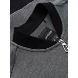 Ombre Men's pique knit bomber jacket - black | shoptok.hr