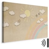  Slika - Holiday Sky - Sunny Day with a Rainbow and Flying Birds 120x80 Akustična | shoptok.hr