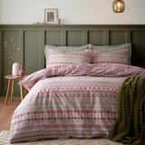 Catherine Lansfield Crvena flanelska posteljina za krevet za jednu osobu 135x200 cm Fair isle – | shoptok.hr