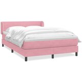 Box spring postelja z vzmetnico roza 140x220 cm žamet, (22010969) | Shoptok.si