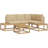  Set vanjskih sofa 4 Komad Bijela i bež Poliester | shoptok.hr