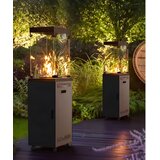  Plinska grijalica, radijator, 13 kW, staklo, za vrt i terasu, regulator, vulkansko kamenje, pokrov, MultiGarden | shoptok.hr