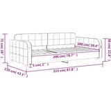  Dnevni krevet tamnosivi 100 x 200 cm baršunasti | shoptok.hr