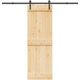 vidaXL Klizna vrata s priborom za montažu 70 x 210 cm masivna borovina | shoptok.hr