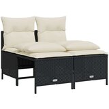  5-dijelna vrtna garnitura od poliratana s jastucima crna | shoptok.hr