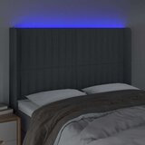  Posteljno vzglavje temno sivo 147x16x118/128 cm blago, (20933540) | Shoptok.si