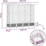  Povišeni krevet s mrežom i krovom Smeđa 203,5 x 40 x 125 cm PP | shoptok.hr