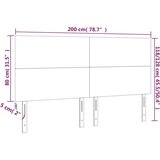  Uzglavlje tamnoplavo 200x5x118/128 cm od tkanine | shoptok.hr