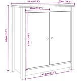  Komode 2 kom bijeli 70 x 35 x 80 cm od masivne borovine | shoptok.hr