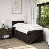 vidaXL Box spring postelja z vzmetnico črna 90x200 cm blago | Shoptok.si