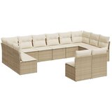 Maison Chic Seti vrtnega pohištva - Vrtna garnitura - Vrtni pohištvo set 12-delna z blazinami bež poli ratan, (21816092) | Shoptok.si
