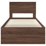  Okvir za krevet s uzglavljem Smeđi hrast 90 x 200 cm | shoptok.hr