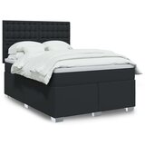  Krevet s oprugama i madracem crni 140 x 200 cm od umjetne kože | shoptok.hr
