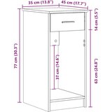 vidaXL Računalniški stolp s predalom sonoma hrast 35x45x77 cm | Shoptok.si