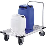 eurokraft pro ploski voziček iz nerjavnega jekla, nosilnost 350 kg, nakladalna površina 1000 x 600 mm | Shoptok.si