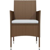  5-dijelni vrtni blagovaonski set s jastucima smeđe-crni | shoptok.hr