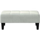  Stolček za noge svetlo siv 77x55x31 cm žamet | Shoptok.si