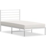 Metalni okvir za krevet s uzglavljem bijeli 80x200 cm | shoptok.hr