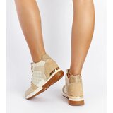 Gemre Beige Wedge Sneakers Chestnut | Shoptok.si