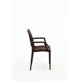 Hanah home baštenski set rattan 80x80 small lux masa takimi brown | ePonuda.com