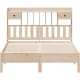 vidaXL Knjižna postelja brez vzmetnice 140x190 cm trdna borovina | Shoptok.si