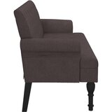  Klupa s naslonom tamnosmeđa 120 x 62 x 75,5 cm od tkanine | shoptok.hr
