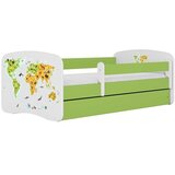 HAPPYKIDS Dječji krevet Dreamy karta 140x70 sa madracem bez ladice Zelena | shoptok.hr