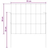  Ograda za vrt s kolčićima 48 pcs 35 x 30 cm Mesh Srebrna | shoptok.hr