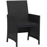  3-dijelni bistro set s jastucima crni od poliratana | shoptok.hr