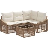  Vrtna sedežna garnitura 5 pcs Bež poli ratan, (5000272302) | Shoptok.si