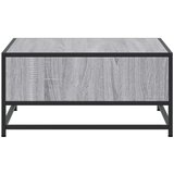 vidaXL Klubska mizica siva sonoma 60,5x60,5x30 cm inž. les in kovina | Shoptok.si