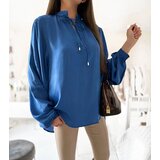 Gemre Loose Fit Blue Shirt Jewelsi | Shoptok.si