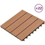 Pločice za decking 22 pcs Smeđa 30 x 30 cm Drvoplastična smjesa | Eponuda.com