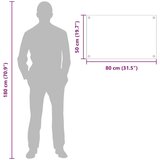 vidaXL Zaščita za kuhinjo Bela 80 x 50 x 0.8 cm kaljeno steklo | Shoptok.si