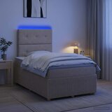  LED okvir za krevet s madracem Krem 120 x 200 cm Tkanina | shoptok.hr