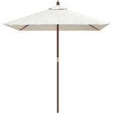  Vrtni suncobran s drvenim stupom boja pijeska 198x198x231 cm | shoptok.hr