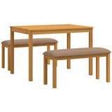  Blagovaonski set 3 kom. Siva Čvrsto Hrastovo Drvo | shoptok.hr