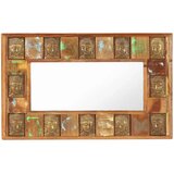  Ogledalo s likom Buddhe 80 x 50 cm od masivnog obnovljenog drva | shoptok.hr