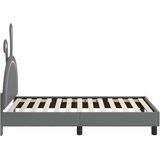  Krevet za djecu s uzglavljem Svijetlo siva 80 x 160 cm PU | shoptok.hr