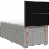  LED okvir za krevet s madracem Svjetlosiva 90 x 200 cm Tkanina | shoptok.hr