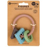 Petite&Mars Silikonska grickalica za zube Figures, Velvet Latte 0m+ | shoptok.hr
