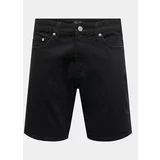 Only & Sons Jeans kratke hlače Edge 22028012 Črna Regular Fit