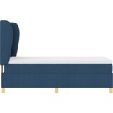 Box Spring Krevet s Madracem - Plava - 90x190 cm - Tkanina | shoptok.hr