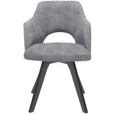 Venda naslanjač, les, tekstil siva, črna | Shoptok.si