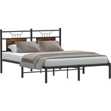  Posteljni okvir brez vzmetnice hrast 150x200 cm inženirski les, (21829191) | Shoptok.si