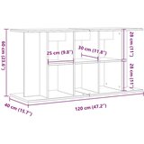 vidaXL Stojalo za akvarij artisan hrast 120x40x60 cm inženirski les | Shoptok.si