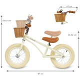 Kidwell Classy dječji bicikl bez pedala s košaricom, krem | shoptok.hr