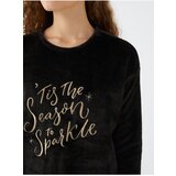 LC Waikiki Women's Crew Neck Embroidered Long Sleeve Plush Pajamas Set | shoptok.hr